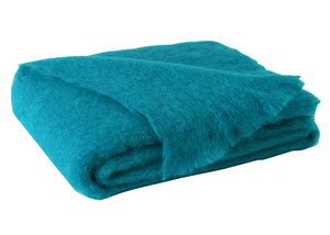Image Turquoise Brushed Mohair Throw