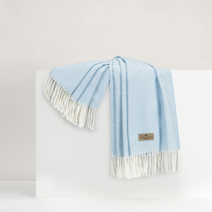 Image Sky Blue Italian Herringbone Throw
